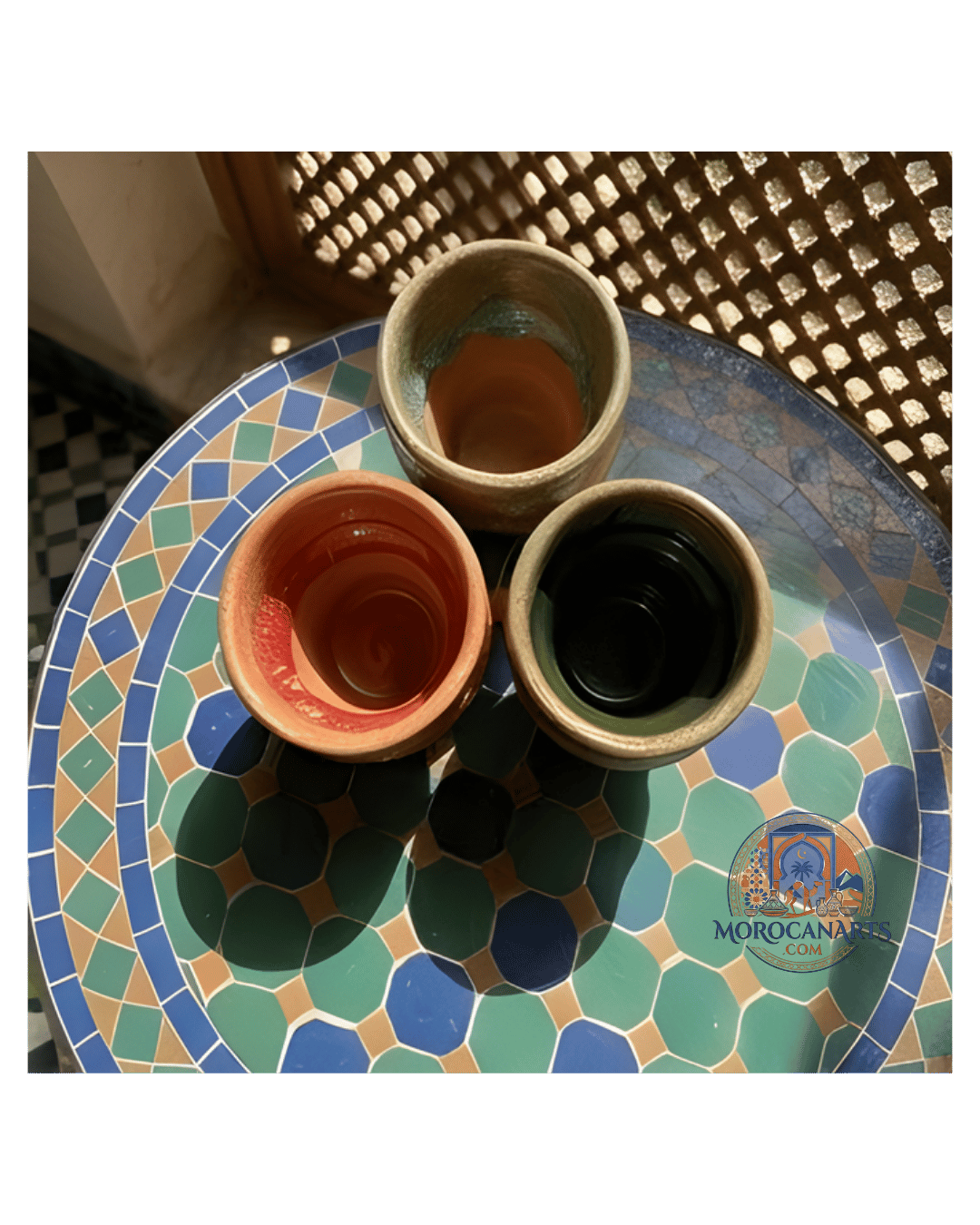 Brown and Beige Beldi Glass